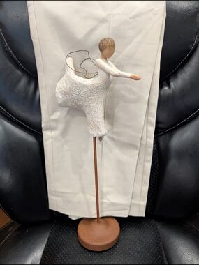 Willow Tree White Dancing Angel Figurine on Stand "Dance of Life?